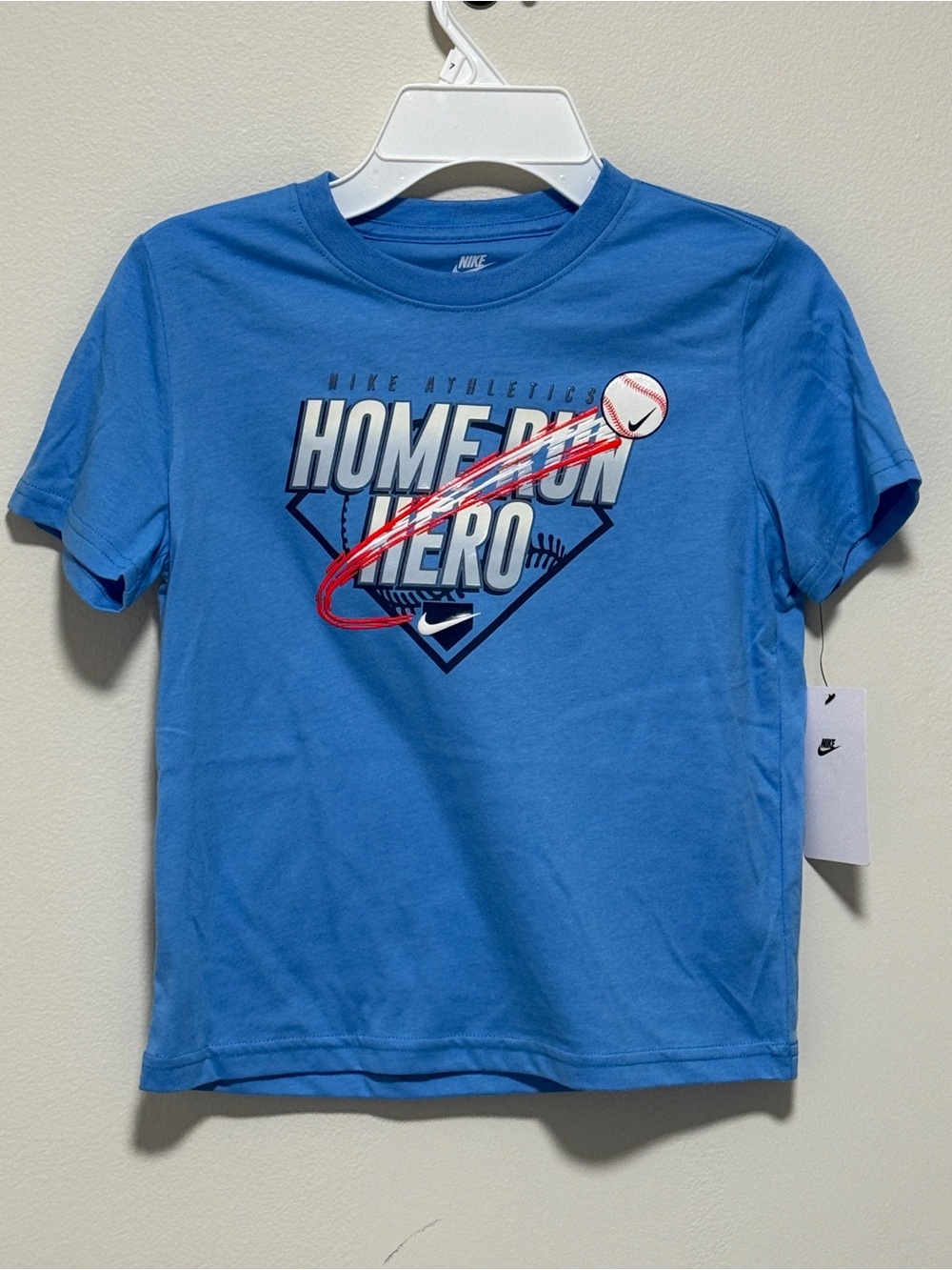 Nike Blue "Home Run Hero" Kids Short Sleeve Tee
